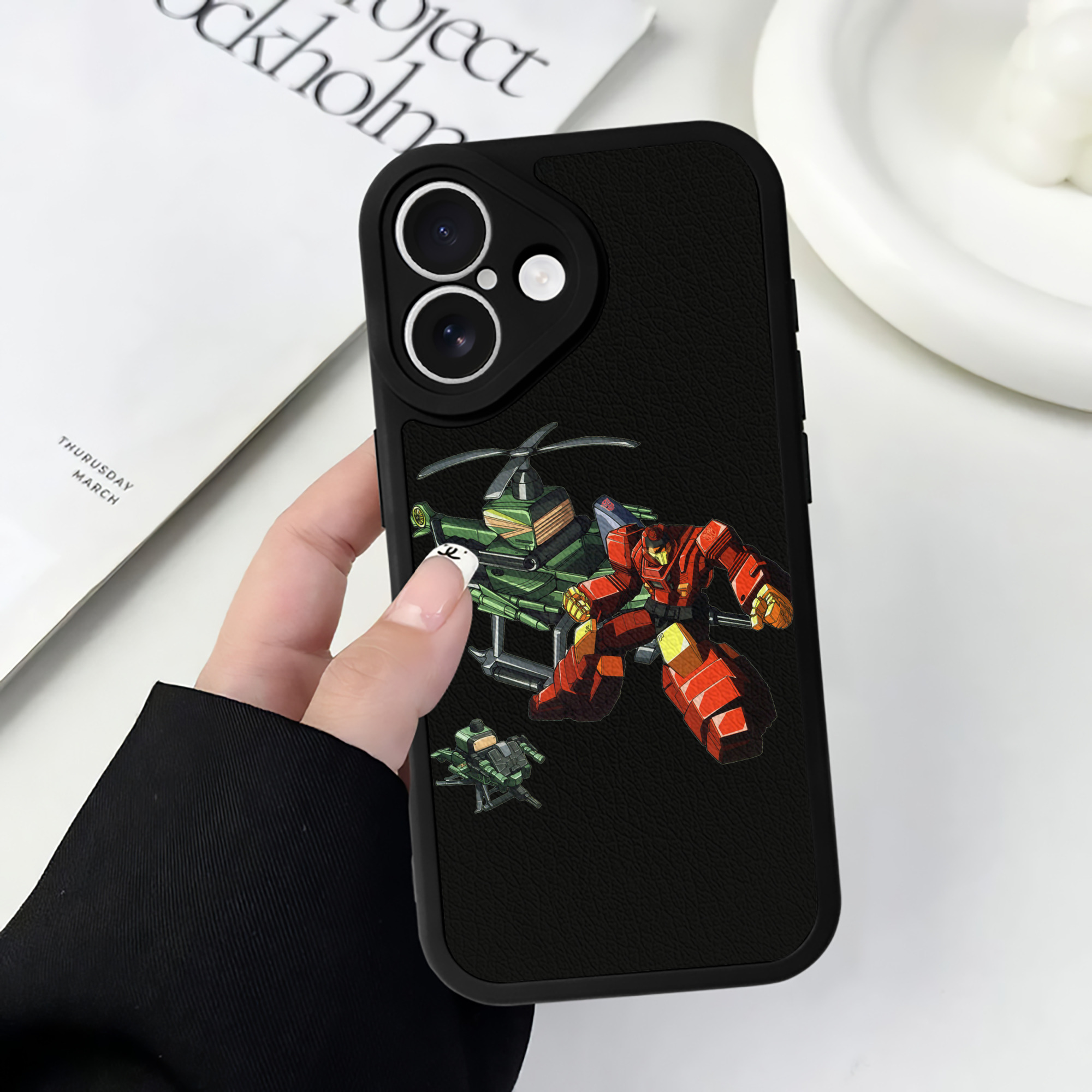 （画像用）  【iPhone 16シリーズ対応】シリコンスマホケース（レザー調） 材質：シリコン